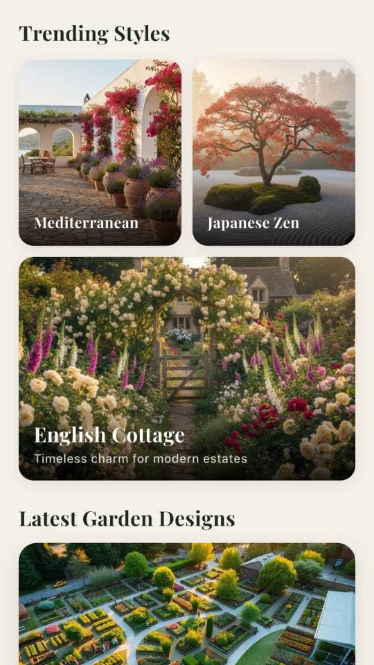FlorAI App – KI Gartendesign aus Foto auf dem Smartphone